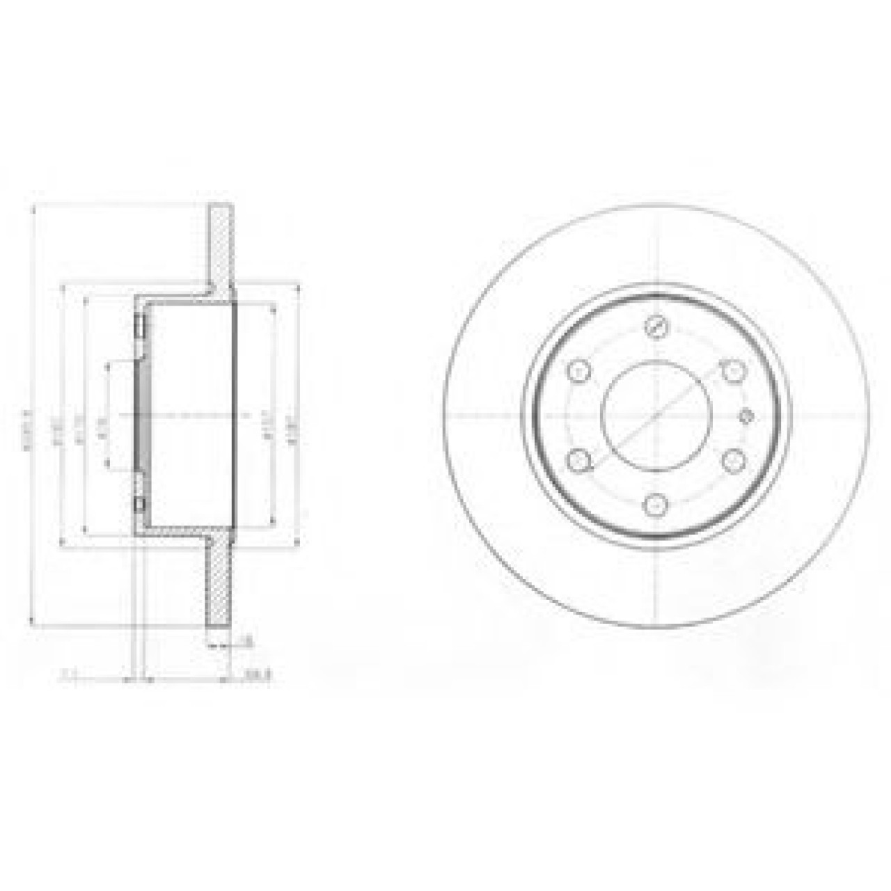 Disc frana IVECO DAILY IV platou / sasiu (2006 - 2011) DELPHI BG4165 piesa NOUA