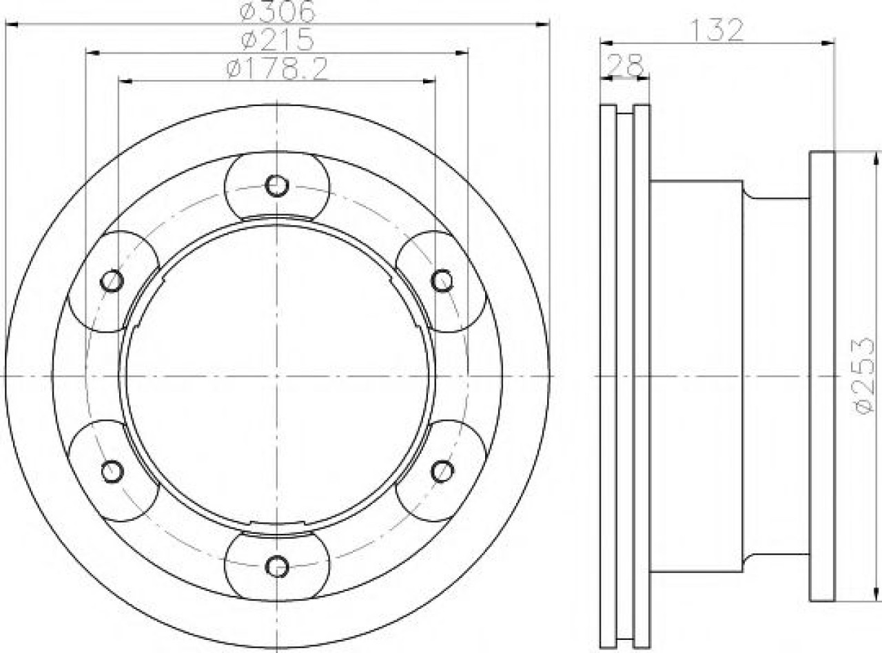 Disc frana IVECO DAILY IV platou / sasiu (2006 - 2011) TEXTAR 93177703 piesa NOUA