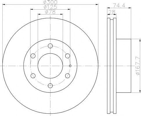 Disc frana IVECO DAILY IV platou / sasiu (2006 - 2011) TEXTAR 92155900 piesa NOUA