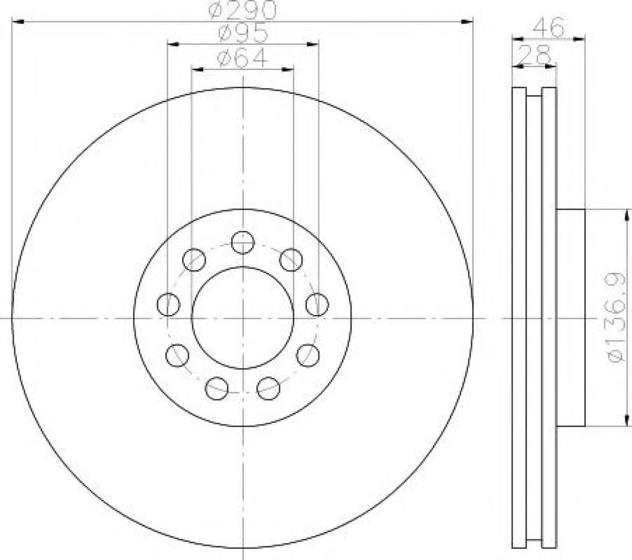 Disc frana IVECO DAILY IV platou / sasiu (2006 - 2011) TEXTAR 92155700 piesa NOUA