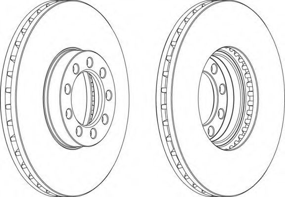 Disc frana IVECO DAILY IV platou / sasiu (2006 - 2011) FERODO FCR329A piesa NOUA