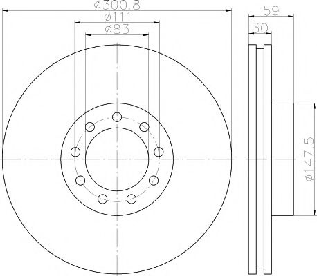Disc frana IVECO DAILY IV platou / sasiu (2006 - 2011) TEXTAR 93177603 piesa NOUA