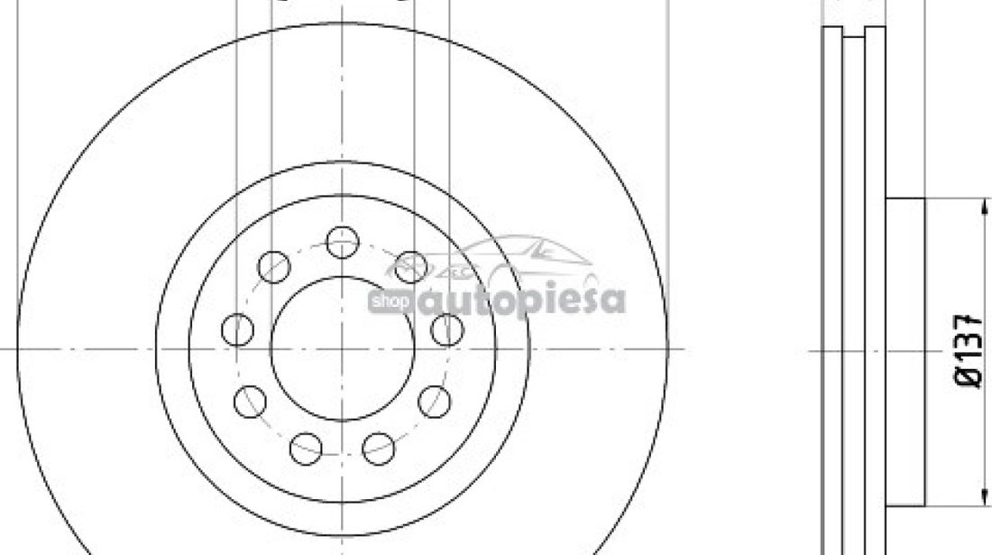 Disc frana IVECO DAILY V caroserie inchisa/combi (2011 - 2014) KRIEGER 0950004092 piesa NOUA