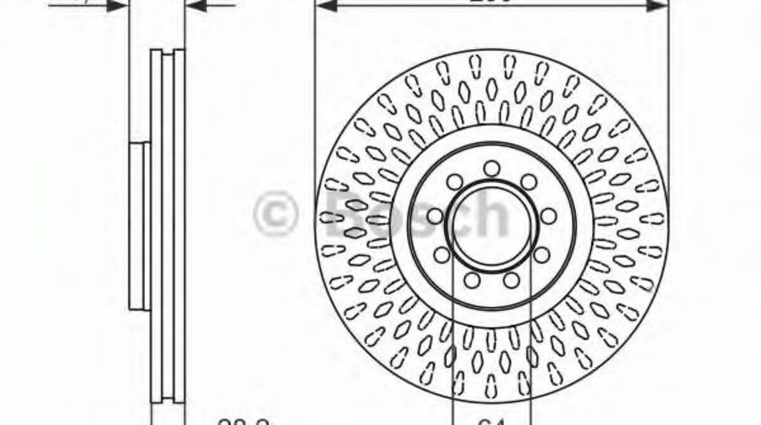 Disc frana IVECO DAILY V platou / sasiu (2011 - 2014) BOSCH 0 986 479 718 piesa NOUA