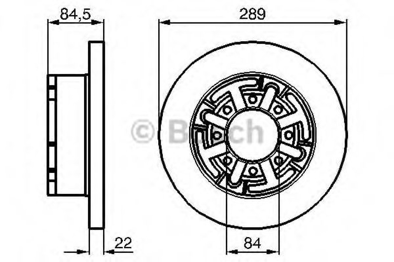Disc frana IVECO DAILY V platou / sasiu (2011 - 2014) BOSCH 0 986 478 886 piesa NOUA