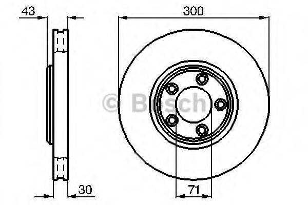 Disc frana JAGUAR S-TYPE (CCX) (1999 - 2009) BOSCH 0 986 478 778 piesa NOUA