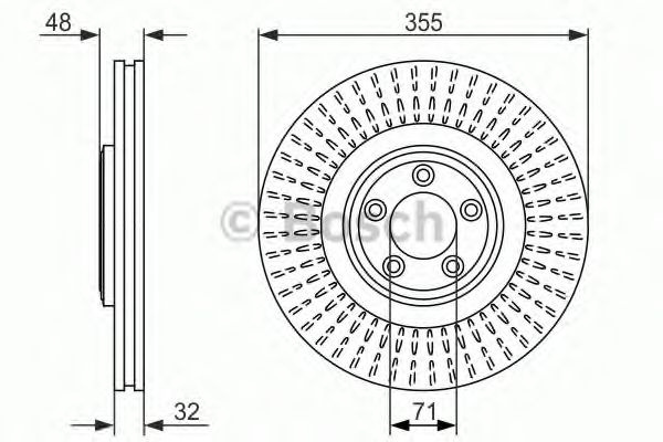 Disc frana JAGUAR S-TYPE (CCX) (1999 - 2009) BOSCH 0 986 479 754 piesa NOUA