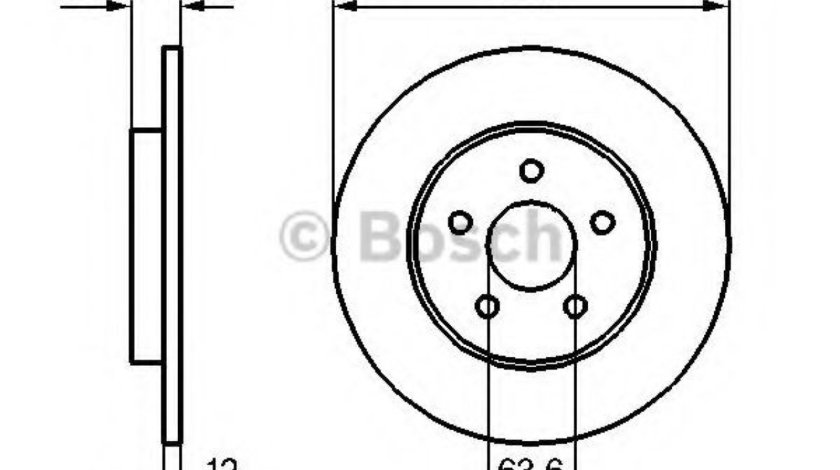 Disc frana JAGUAR X-TYPE (CF1) (2001 - 2009) BOSCH 0 986 479 B65 piesa NOUA