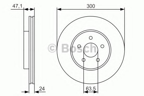 Disc frana JAGUAR X-TYPE (CF1) (2001 - 2009) BOSCH 0 986 479 S48 piesa NOUA