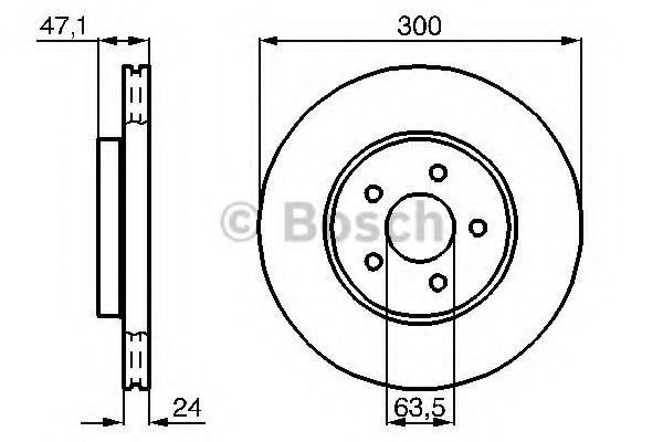 Disc frana JAGUAR X-TYPE (CF1) (2001 - 2009) BOSCH 0 986 479 B44 piesa NOUA