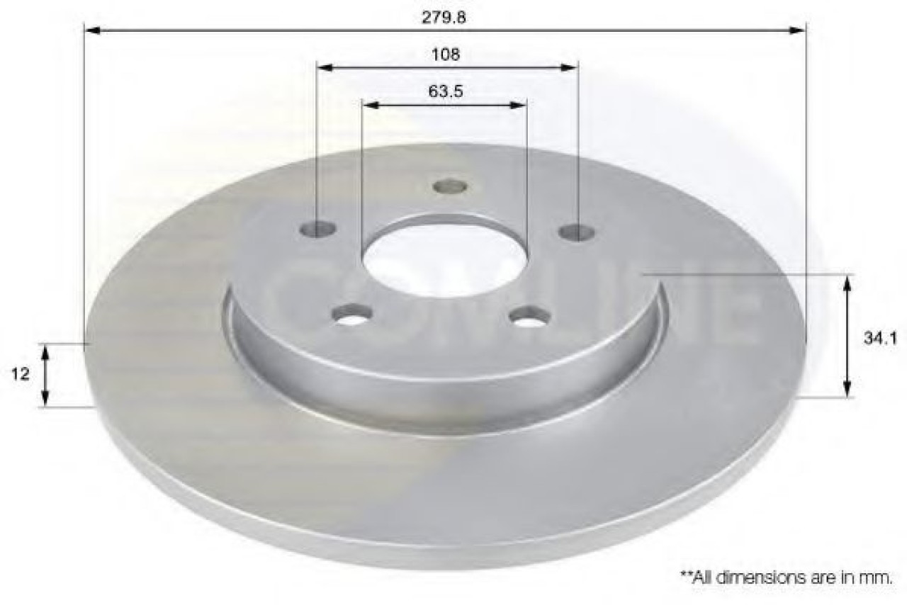 Disc frana JAGUAR X-TYPE (CF1) (2001 - 2009) COMLINE ADC1219 piesa NOUA