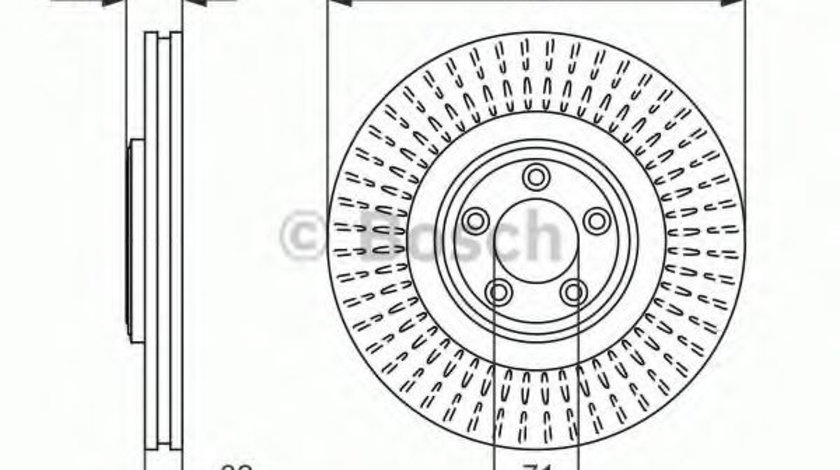 Disc frana JAGUAR XF (CC9) (2008 - 2015) BOSCH 0 986 479 754 piesa NOUA