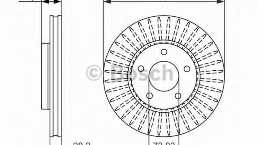 Disc frana JAGUAR XF SPORTBRAKE (CC9) (2012 - 2014) BOSCH 0 986 479 698 piesa NOUA