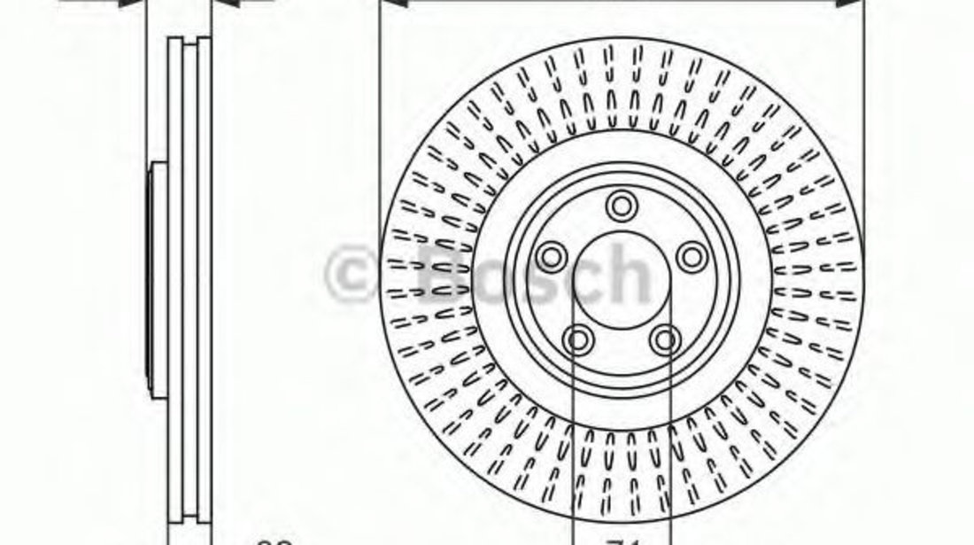 Disc frana JAGUAR XF SPORTBRAKE (CC9) (2012 - 2014) BOSCH 0 986 479 754 piesa NOUA