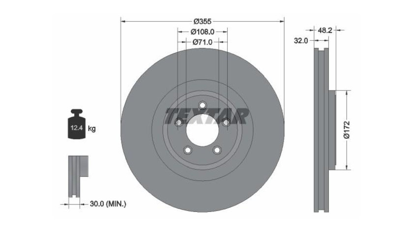 Disc frana Jaguar XF SPORTBRAKE (CC9) 2012-2016 #2 0986479754