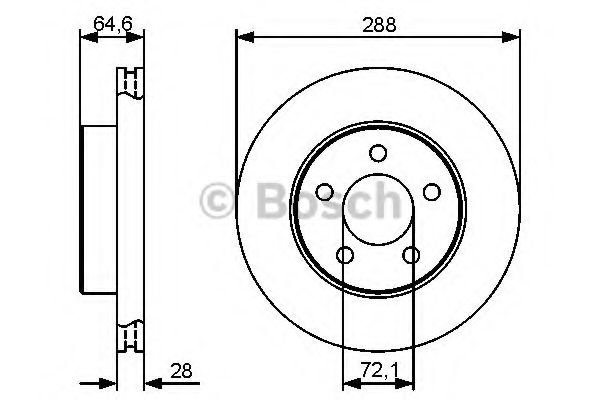 Disc frana JEEP CHEROKEE (KJ) (2001 - 2008) BOSCH 0 986 479 461 piesa NOUA