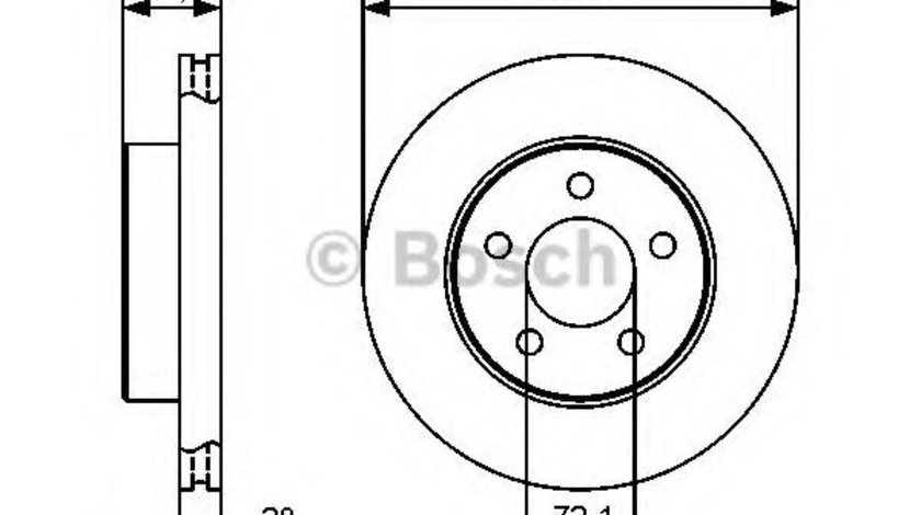 Disc frana JEEP CHEROKEE (KJ) (2001 - 2008) BOSCH 0 986 479 461 piesa NOUA