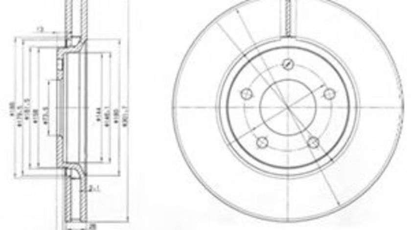 Disc frana JEEP CHEROKEE (KJ) (2001 - 2008) DELPHI BG3716 piesa NOUA