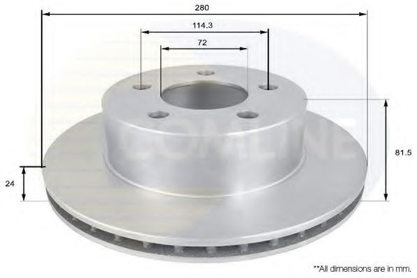 Disc frana JEEP CHEROKEE (XJ) (1983 - 2001) COMLINE ADC2302V piesa NOUA