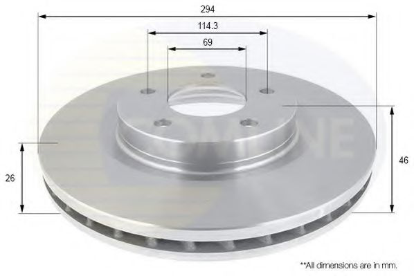 Disc frana JEEP COMPASS (MK49) (2006 - 2016) COMLINE ADC2318V piesa NOUA