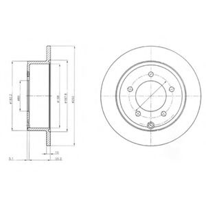 Disc frana JEEP COMPASS (MK49) (2006 - 2016) DELPHI BG4179 piesa NOUA