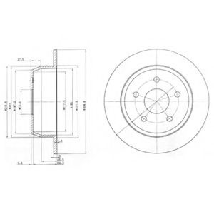 Disc frana JEEP GRAND CHEROKEE I (ZJ) (1991 - 1999) DELPHI BG3660 piesa NOUA