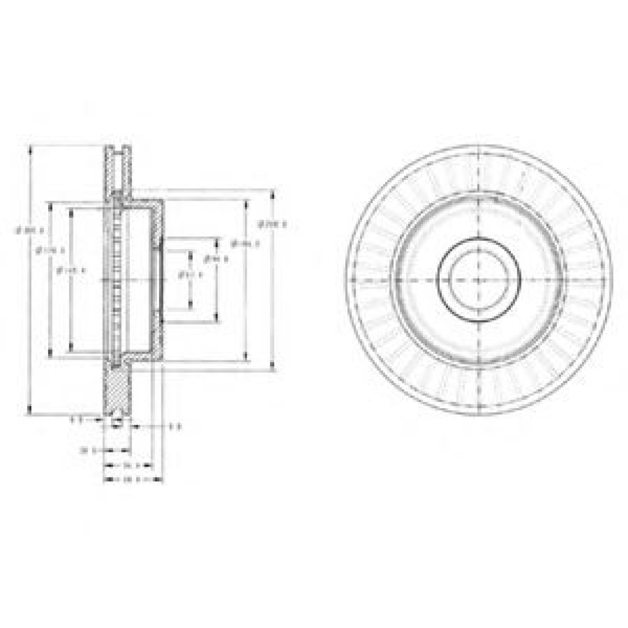 Disc frana JEEP GRAND CHEROKEE I (ZJ) (1991 - 1999) DELPHI BG3659 piesa NOUA