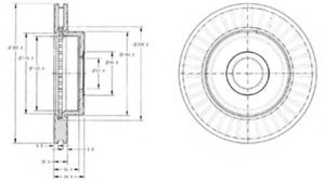 Disc frana JEEP GRAND CHEROKEE II (WJ, WG) (1998 - 2005) DELPHI BG3659 piesa NOUA