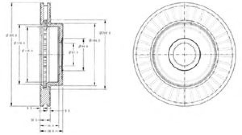 Disc frana JEEP GRAND CHEROKEE II (WJ, WG) (1998 - 2005) DELPHI BG3659 piesa NOUA