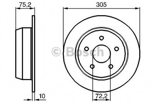 Disc frana JEEP GRAND CHEROKEE II (WJ, WG) (1998 - 2005) BOSCH 0 986 478 771 piesa NOUA