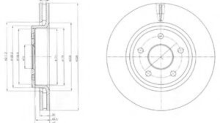 Disc frana JEEP GRAND CHEROKEE III (WH, WK) (2005 - 2010) DELPHI BG9058 piesa NOUA