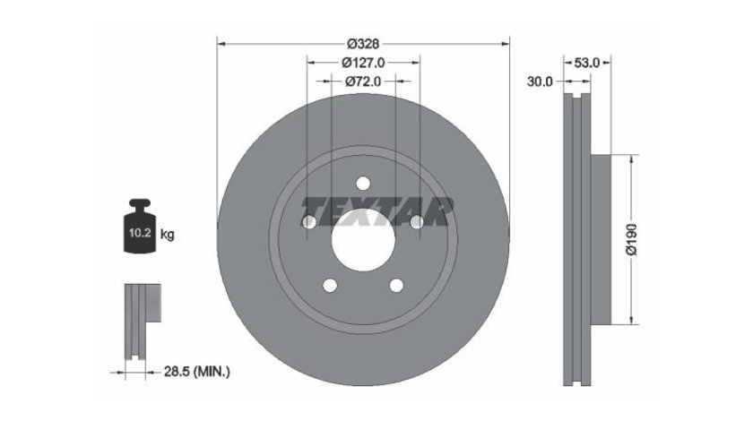 Disc frana Jeep GRAND CHEROKEE III (WH, WK) 2005-2010 #2 09A03111