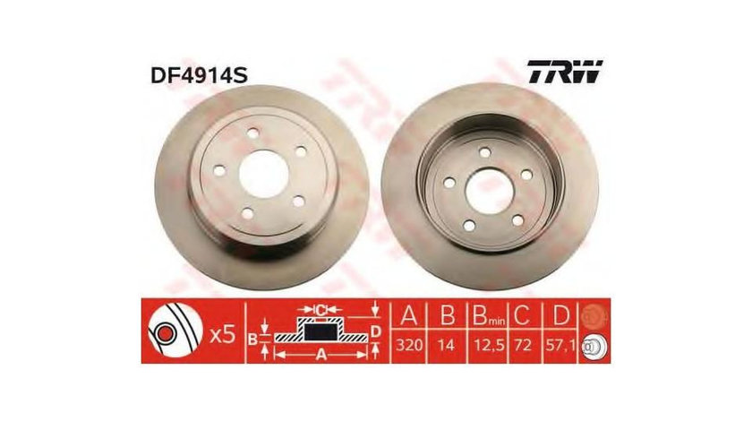 Disc frana Jeep GRAND CHEROKEE Mk II (WJ, WG) 1998-2005 #2 052089275AB