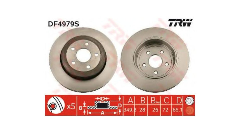 Disc frana Jeep GRAND CHEROKEE Mk II (WJ, WG) 1998-2005 #2 05290731AA