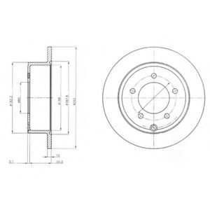 Disc frana JEEP PATRIOT (MK74) (2007 - 2016) DELPHI BG4179 piesa NOUA