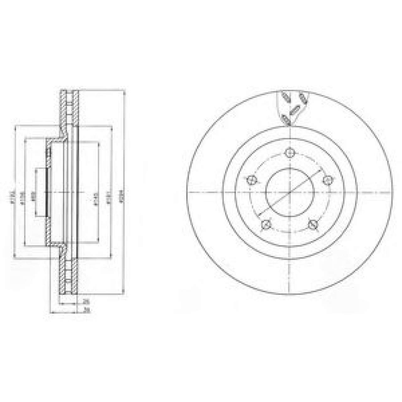 Disc frana JEEP PATRIOT (MK74) (2007 - 2016) DELPHI BG4246 piesa NOUA