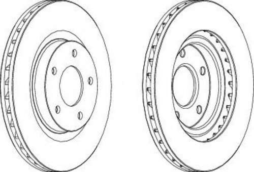 Disc frana JEEP PATRIOT (MK74) (2007 - 2016) FERODO DDF1624C piesa NOUA
