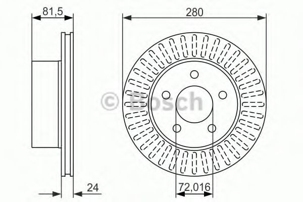 Disc frana JEEP WRANGLER II (TJ) (1996 - 2008) BOSCH 0 986 479 386 piesa NOUA