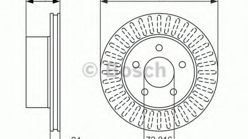 Disc frana JEEP WRANGLER II (TJ) (1996 - 2008) BOSCH 0 986 479 386 piesa NOUA