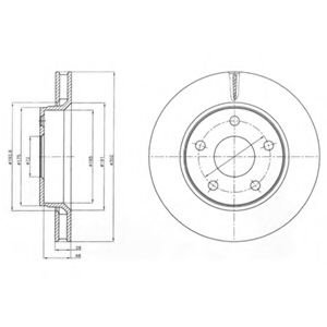 Disc frana JEEP WRANGLER III (JK) (2007 - 2016) DELPHI BG4259 piesa NOUA