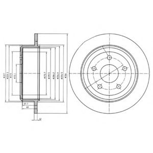 Disc frana JEEP WRANGLER III (JK) (2007 - 2016) DELPHI BG4157 piesa NOUA
