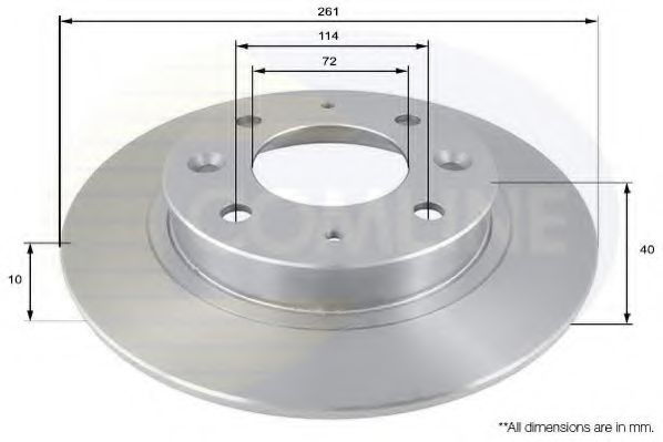 Disc frana KIA CARENS II (FJ) (2002 - 2006) COMLINE ADC1029 piesa NOUA