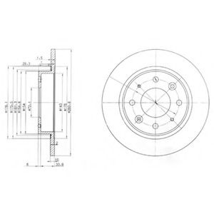 Disc frana KIA CARENS II (FJ) (2002 - 2006) DELPHI BG3336 piesa NOUA