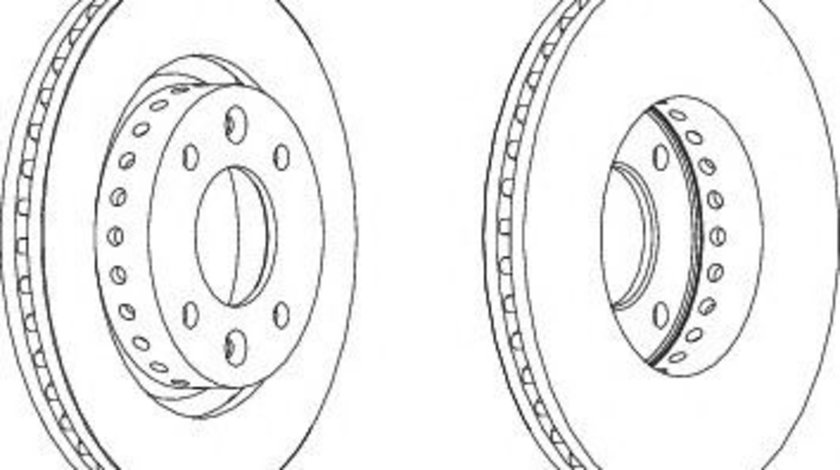 Disc frana KIA CARENS II (FJ) (2002 - 2006) FERODO DDF1397 piesa NOUA