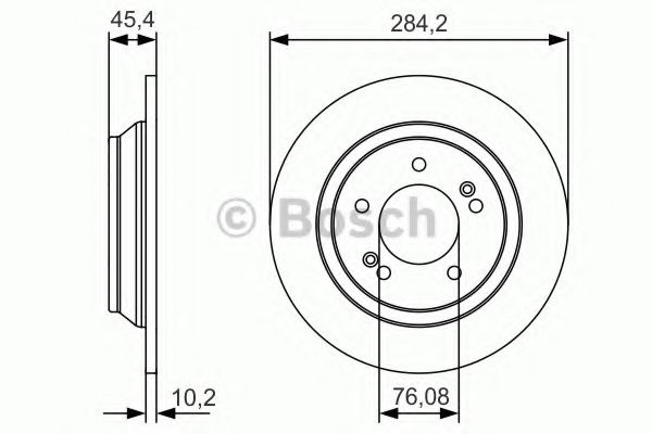 Disc frana KIA CARENS IV (2013 - 2016) BOSCH 0 986 479 C39 piesa NOUA