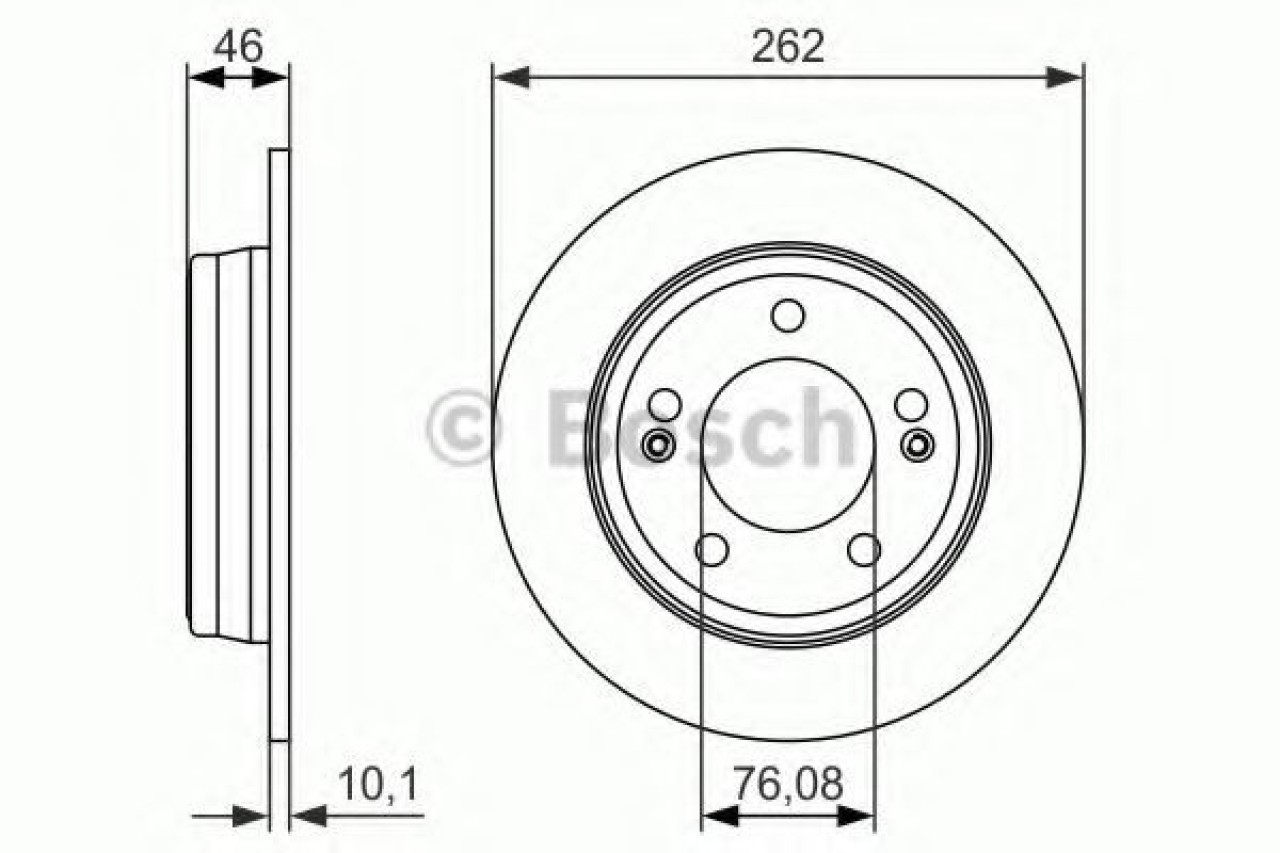 Disc frana KIA CEED (JD) (2012 - 2016) BOSCH 0 986 479 052 piesa NOUA