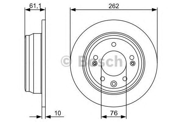 Disc frana KIA CEED (JD) (2012 - 2016) BOSCH 0 986 479 C14 piesa NOUA