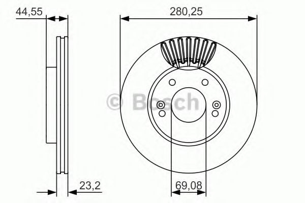 Disc frana KIA CEED (JD) (2012 - 2016) BOSCH 0 986 479 A12 piesa NOUA