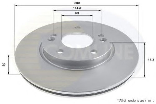 Disc frana KIA CEED (JD) (2012 - 2016) COMLINE ADC2416V piesa NOUA