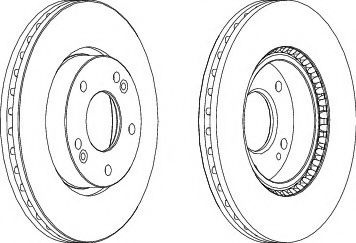 Disc frana KIA CEED (JD) (2012 - 2016) FERODO DDF1619 piesa NOUA